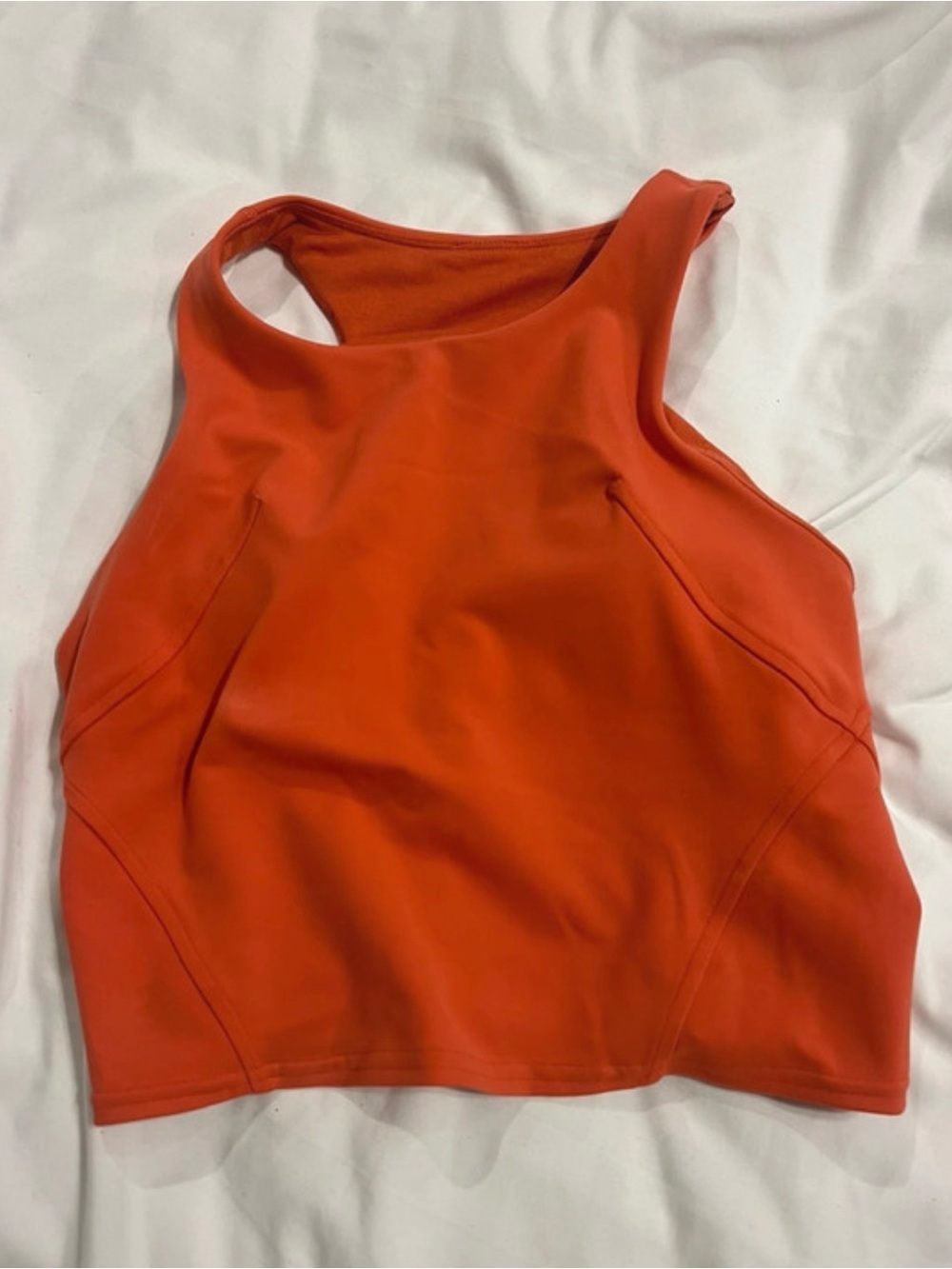 Size 6 lululemon athletica Orange High-Neck Racerback Tank